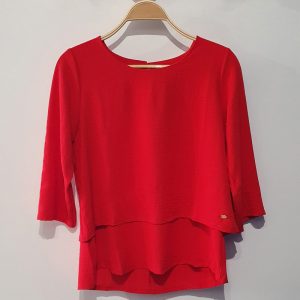 Blouse fluide rouge