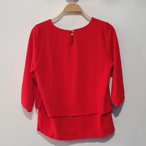 Blouse fluide rouge