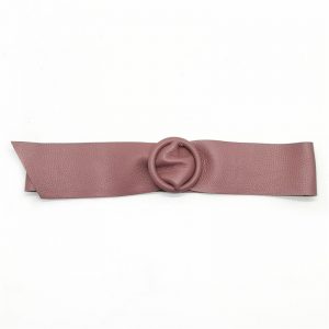 Ceinture rose en cuir